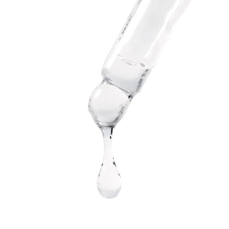 Macro shot of Mary Kay Clinical Solutions serum in dropper